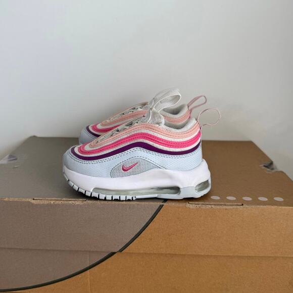 Nike Air Max 97 ‘Pinksicle/Summit White Toddler Sneakers- SZ 5 C - Picture 2 of 13